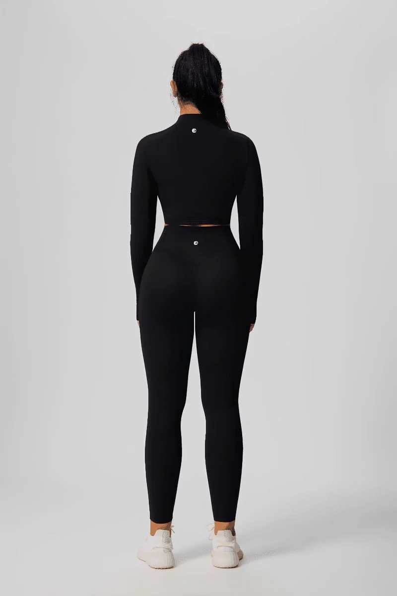 Zip Thumbhole Crop Yoga Jacket - Imagen 5