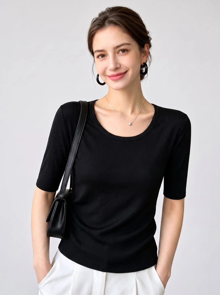 Wool Blend Mid-Sleeve Base Layer Top - Imagen 5