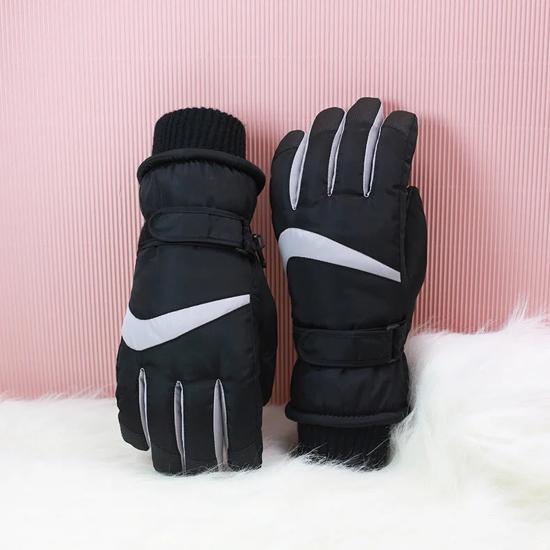 Stripe Waterproof Ski Gloves - Imagen 4