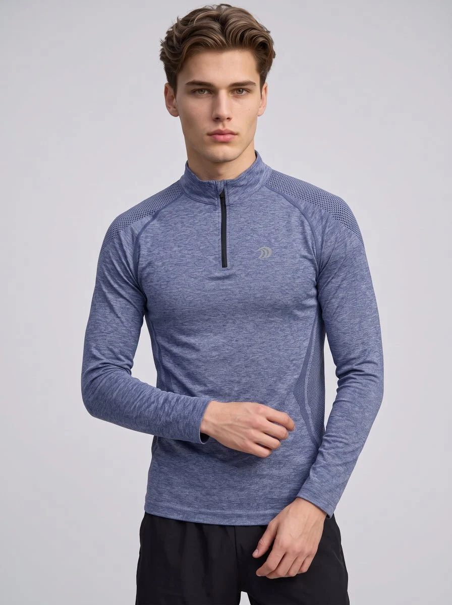 Men's Seamless Quarter Zip Sweatshirt - Imagen 6