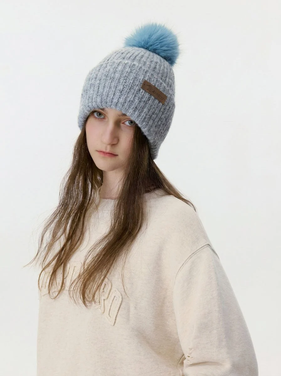 Women Cashmere Blend Pom Knit Beanie Hat - Imagen 8