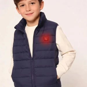 Boys Navy Heated Gilet