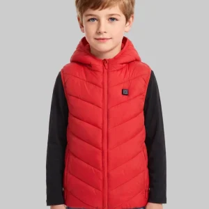 Boys Red Heated Gilet