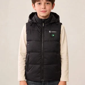 Boys Heated Hooded Puffer Vest