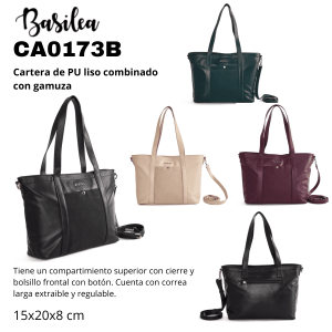 CA0173B CA0174B CA0175B CA0176B Cartera PU liso combinado con gamuza