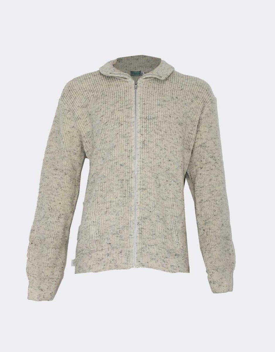 Chaqueta clásica de canalé de cuello vuelto con bolsillos y cremallera. CAMACHO - Imagen 7