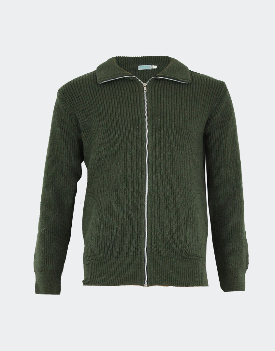Chaqueta clásica de canalé de cuello vuelto con bolsillos y cremallera. CAMACHO - Imagen 4