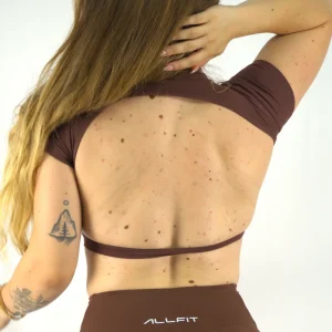 Sculp Crop Top Caramel