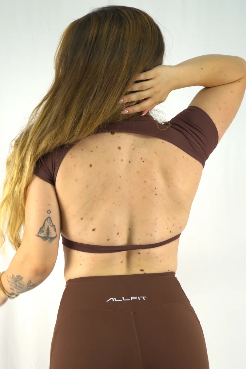 Sculp Crop Top Caramel
