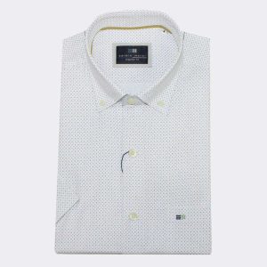 Camisa de hombre MANGA CORTA estampado pequeño formas geométricas