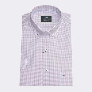 Camisa hombre MANGA CORTA cuadro pequeño