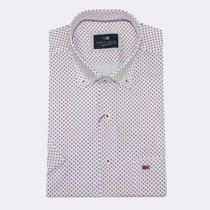 Camisa hombre MANGA CORTA estampado pequeños espirales