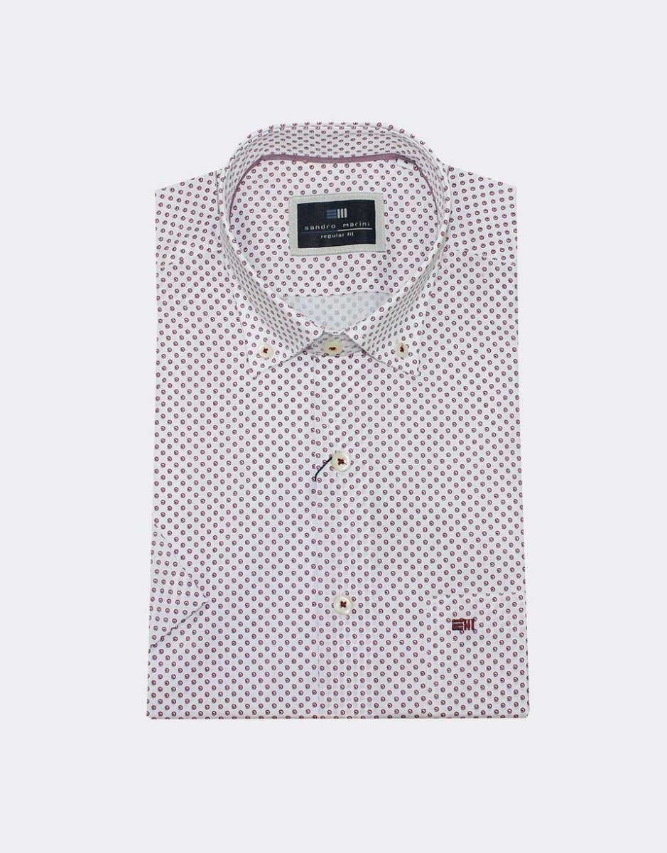 Camisa hombre MANGA CORTA estampado pequeños espirales - Imagen 2