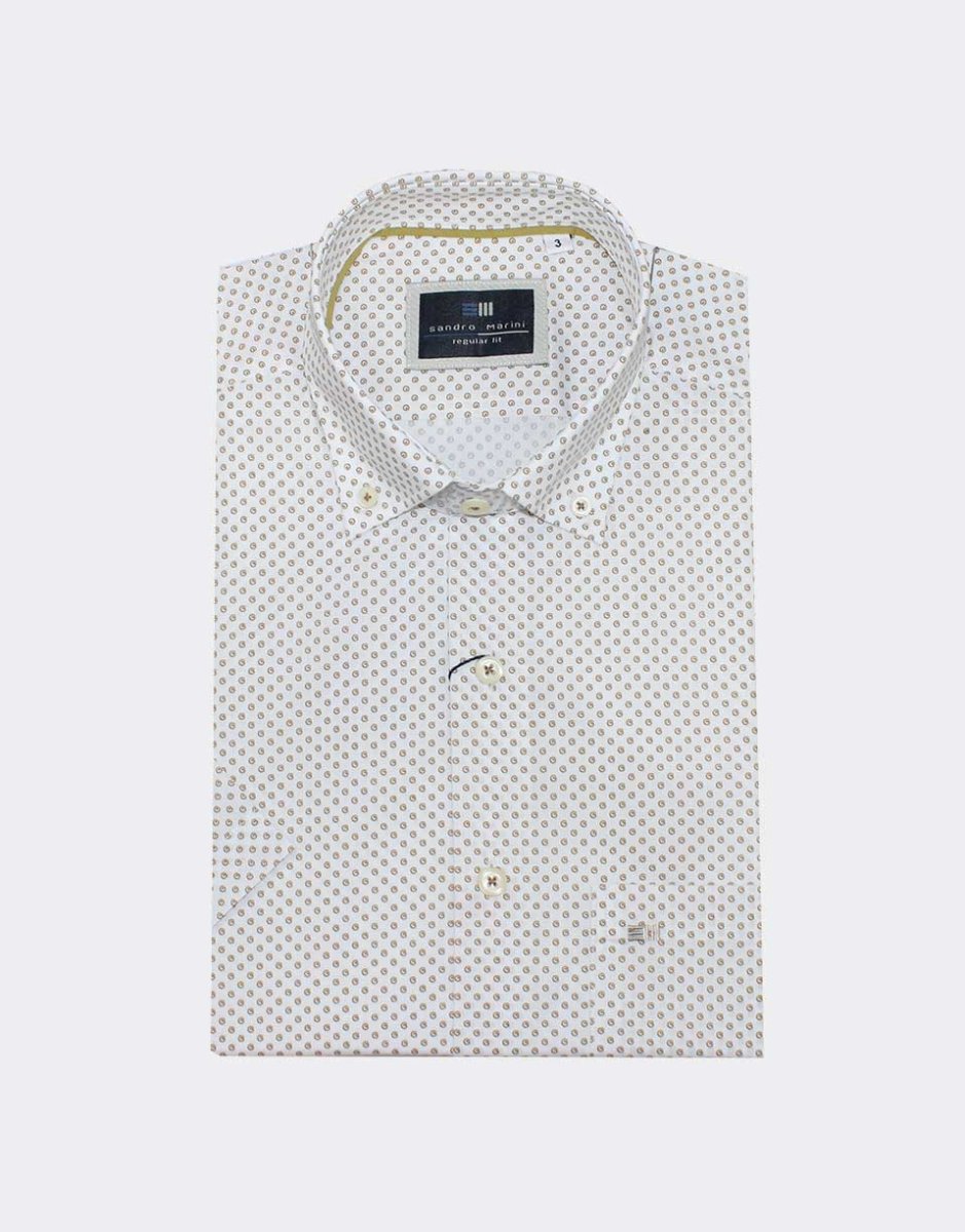 Camisa hombre MANGA CORTA estampado pequeños espirales - Imagen 3