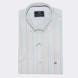 Camisa hombre MANGA CORTA rayas colorines veraniegas