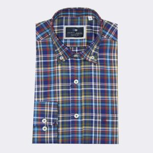 Camisa hombre manga larga VIELLA, cuadros a diferentes colores