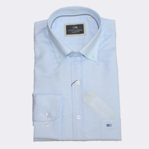 Camisa hombre tela MANGA LARGA semi lisa