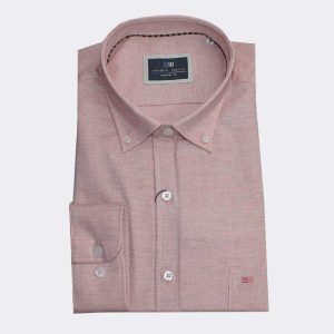 Camisa hombre tela MANGA LARGA semi lisa efecto ‘lino’