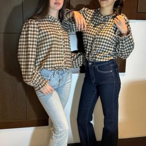 Camisa Cuadros Volante
