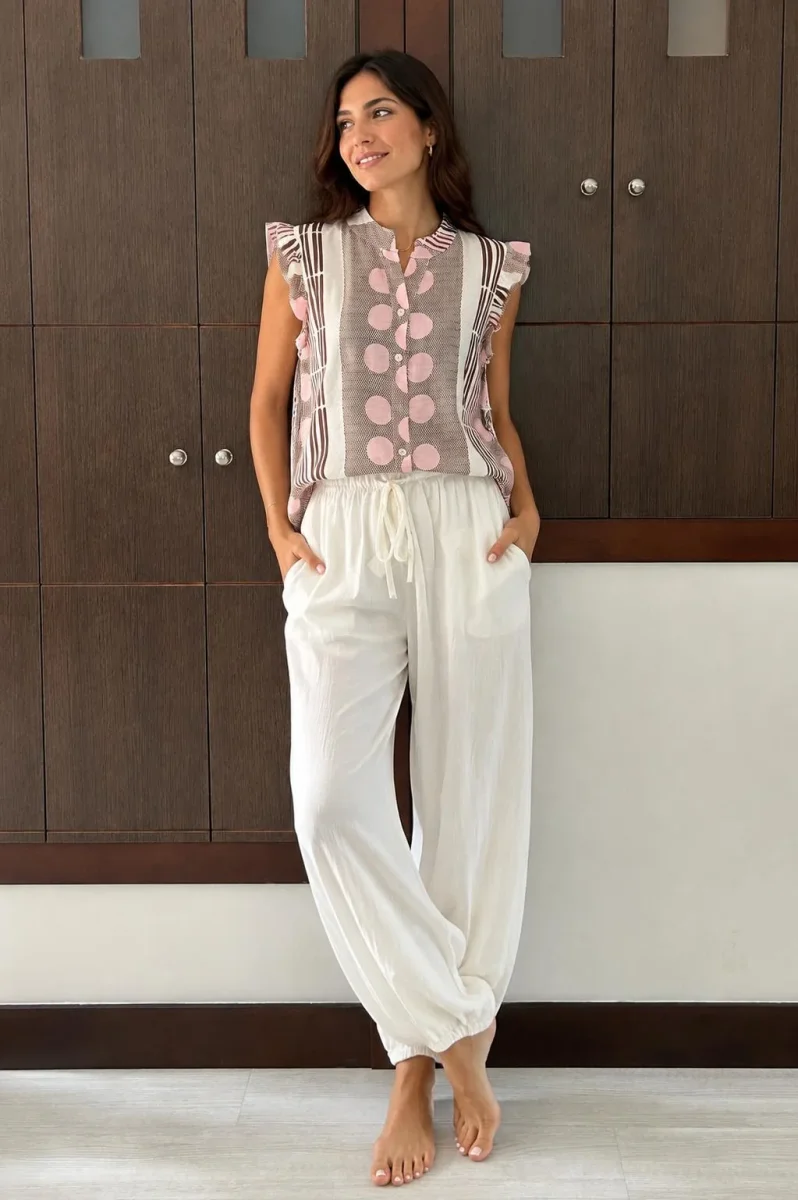 Camisa Estampada C/Volante - Imagen 2