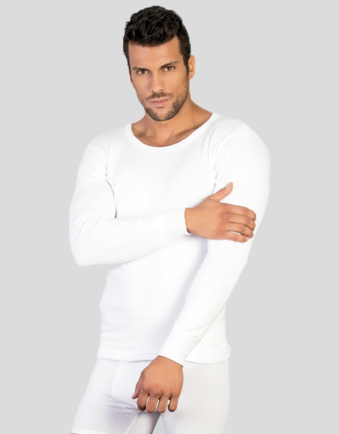 Camiseta interior hombre manga larga algodón termal - Imagen 2