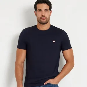 CAMISETA GUESS MARINA LOGO PEQUEÑO MANGA CORTA HOMBRE