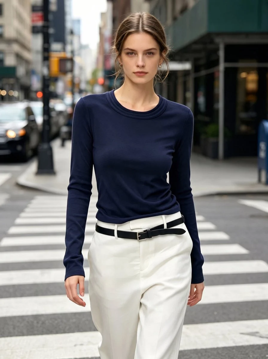 Wool Blend Crew Neck Base Layer Top - Imagen 9