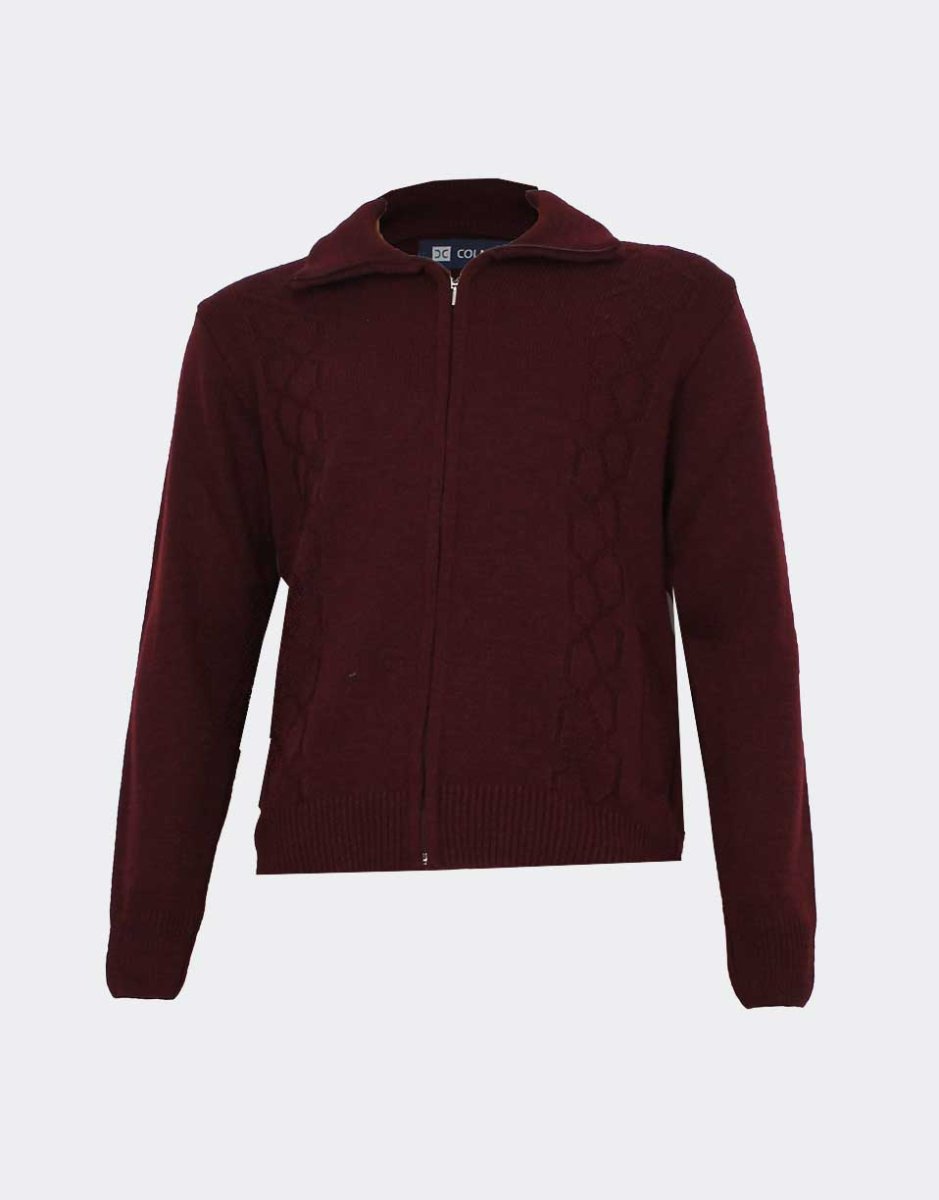 Chaqueta hombre punto cremallera con cenefa relieve laterales - Imagen 4