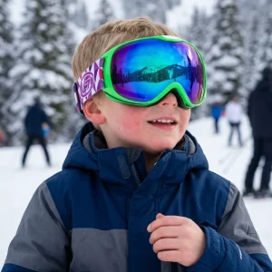 Children Double Layer Anti-Fog Spherical Ski Goggles