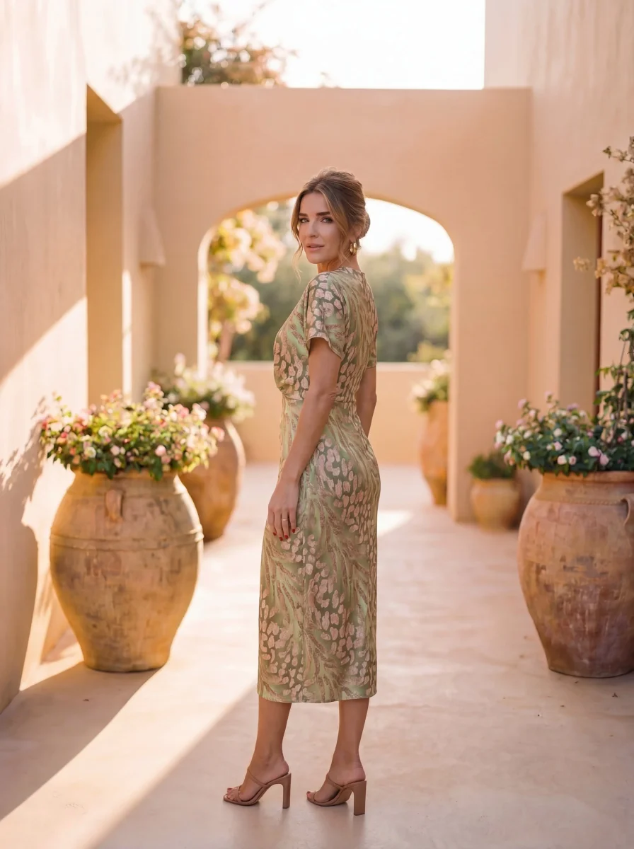 Vestido elegante de tejido ligero y fluido - Giulia - Imagen 4