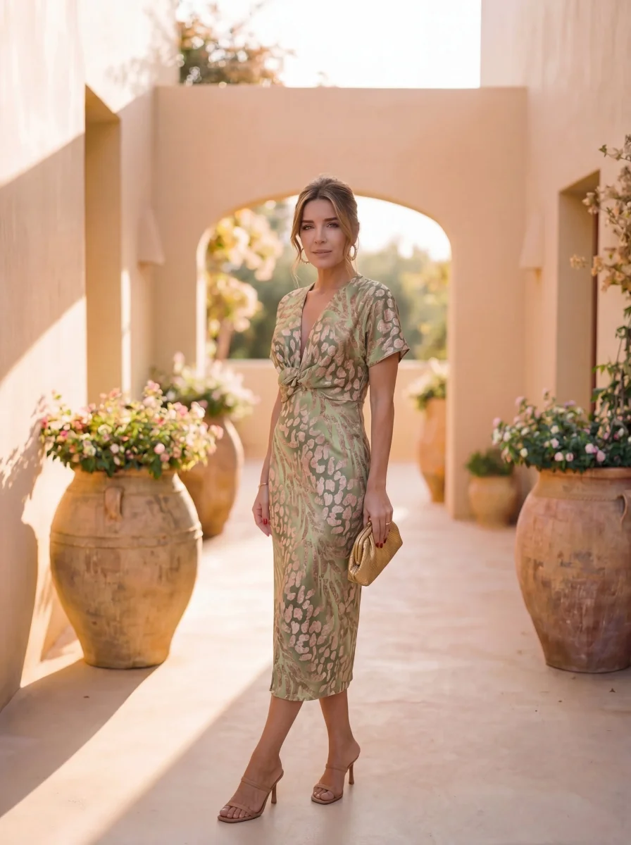 Vestido elegante de tejido ligero y fluido - Giulia - Imagen 3