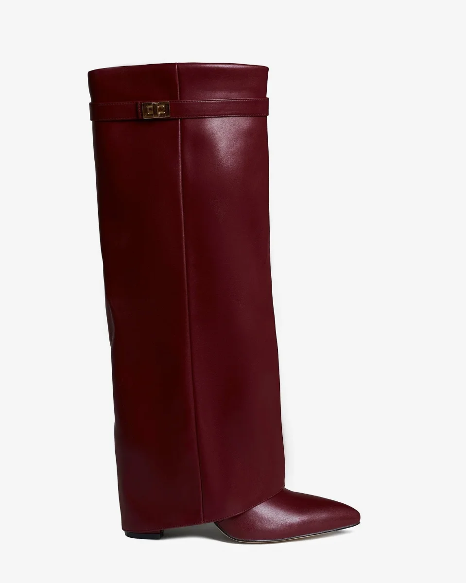 Botas altas de Piel Vegana Premium Lavista - Burdeos - Imagen 2