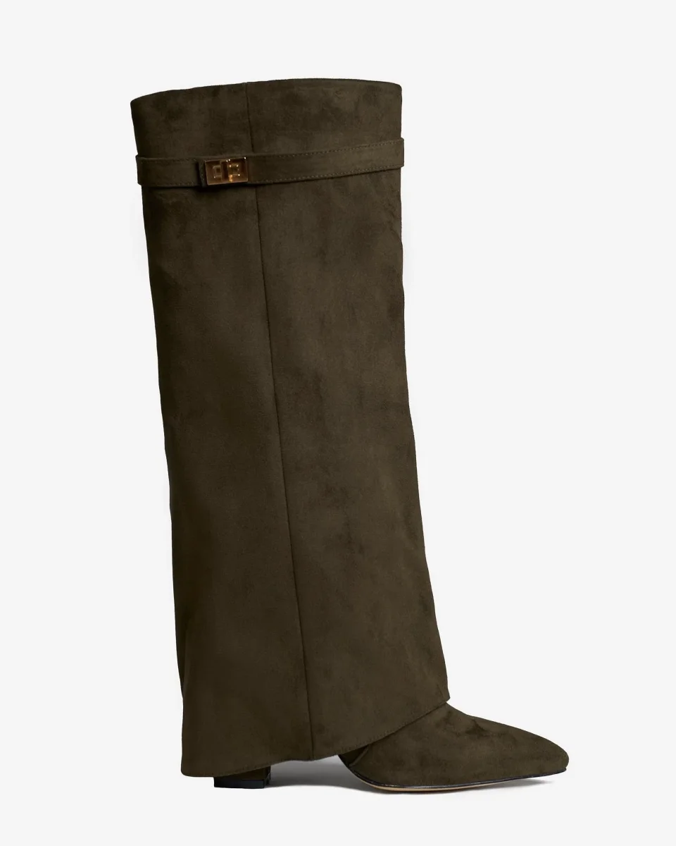 Botas altas de ante Lavista - Verde oliva