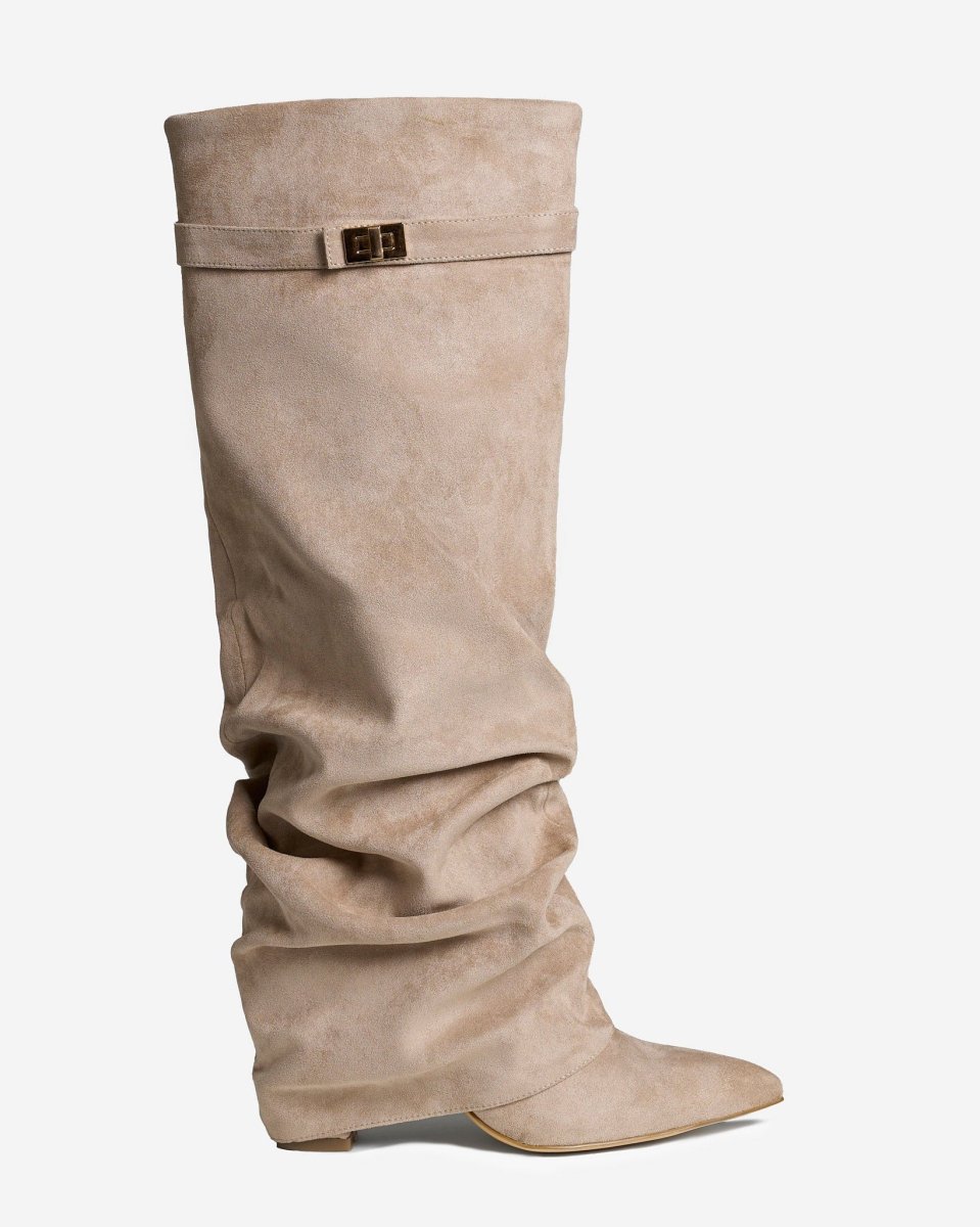 Botas altas de ante Lavista Slouchy - Beige - Imagen 2