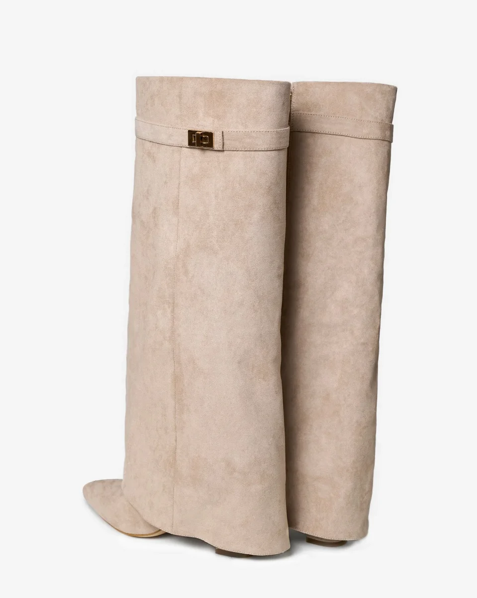 Botas altas de ante Lavista - Beige - Imagen 5