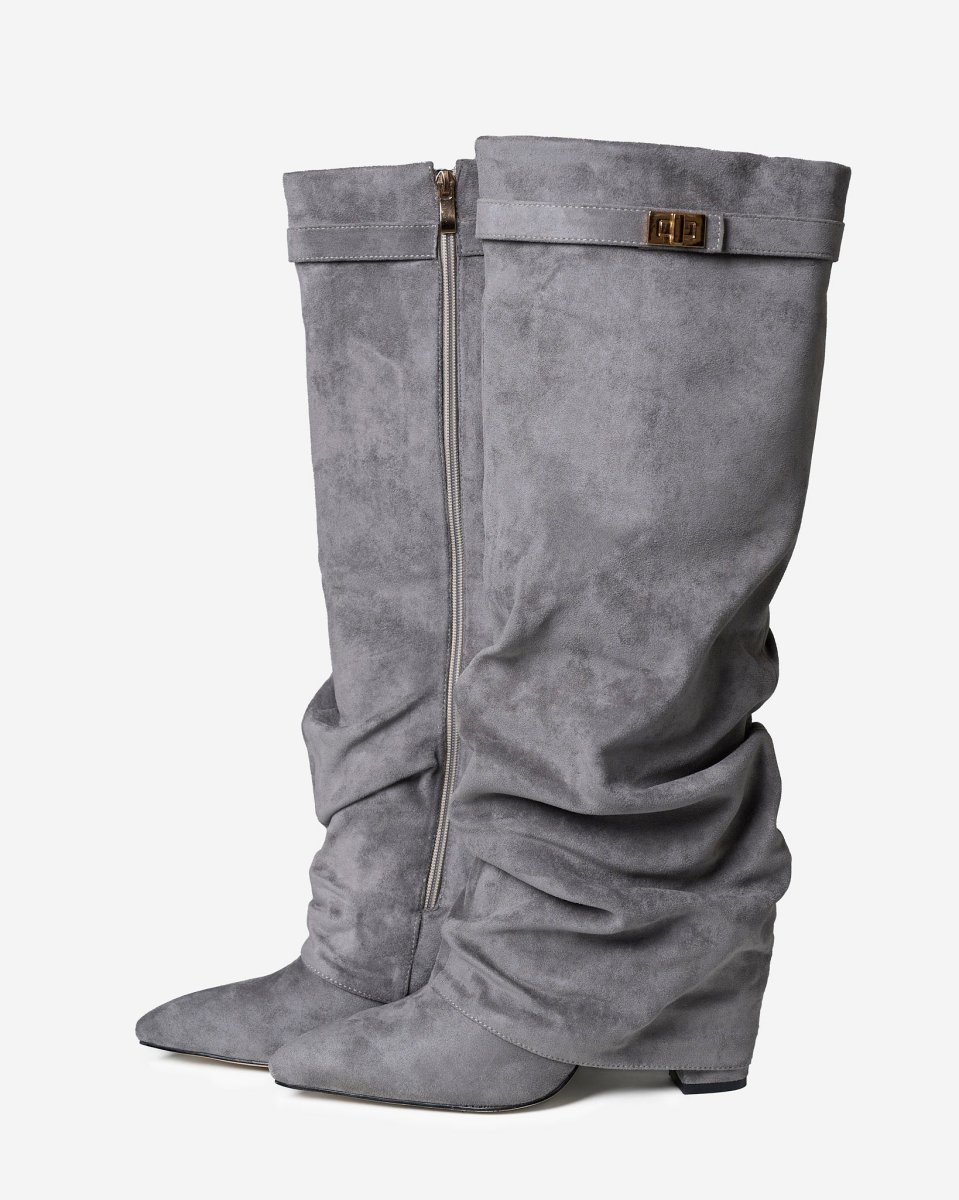 Botas altas de ante Lavista Slouchy - Gris - Imagen 4