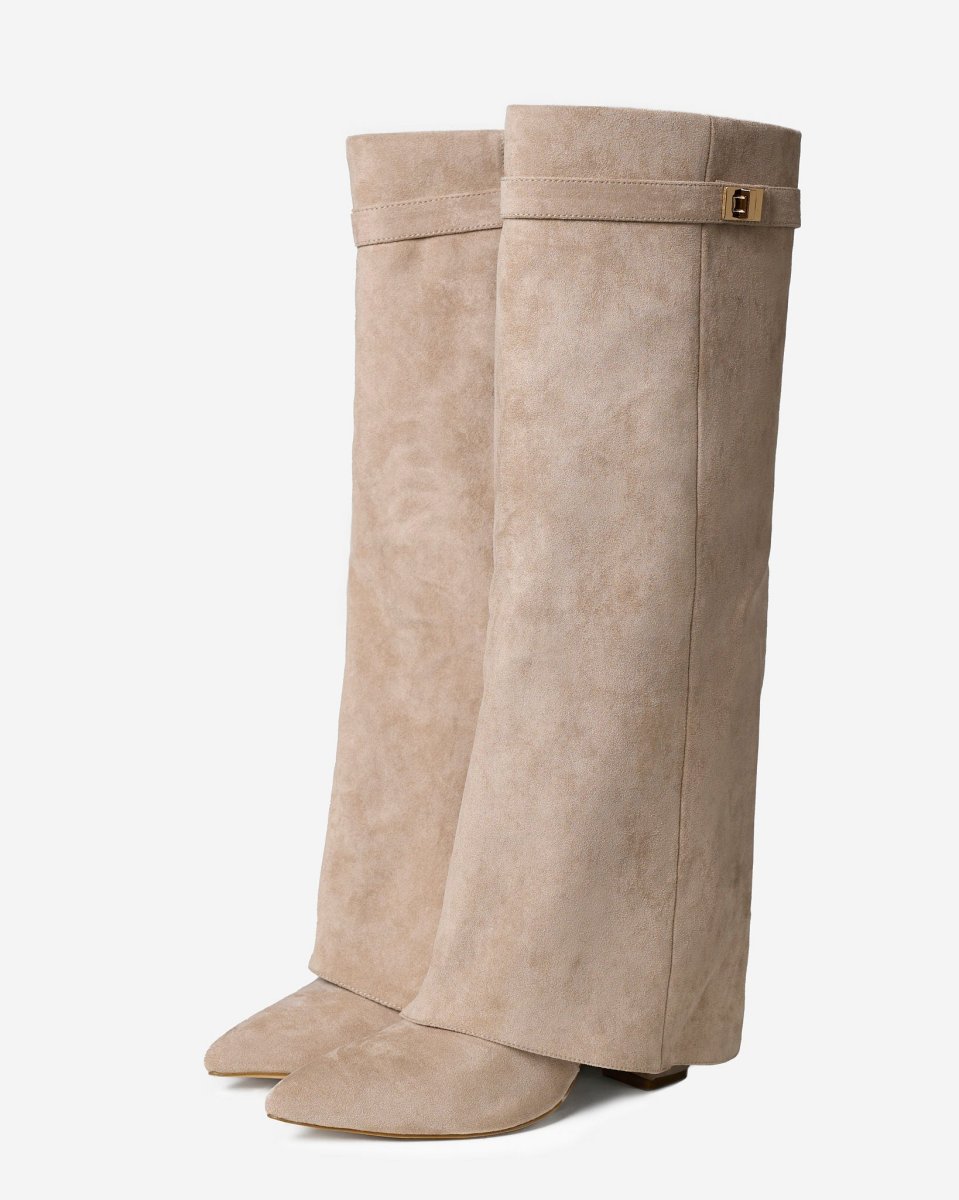 Botas altas de ante Lavista - Beige - Imagen 7