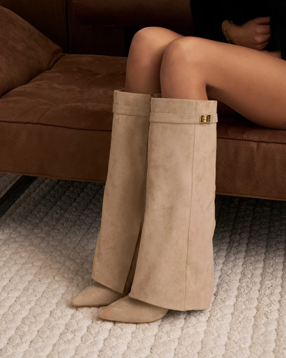 Botas altas de ante Lavista - Beige - Imagen 3