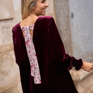 Vestido Icon velvet vino