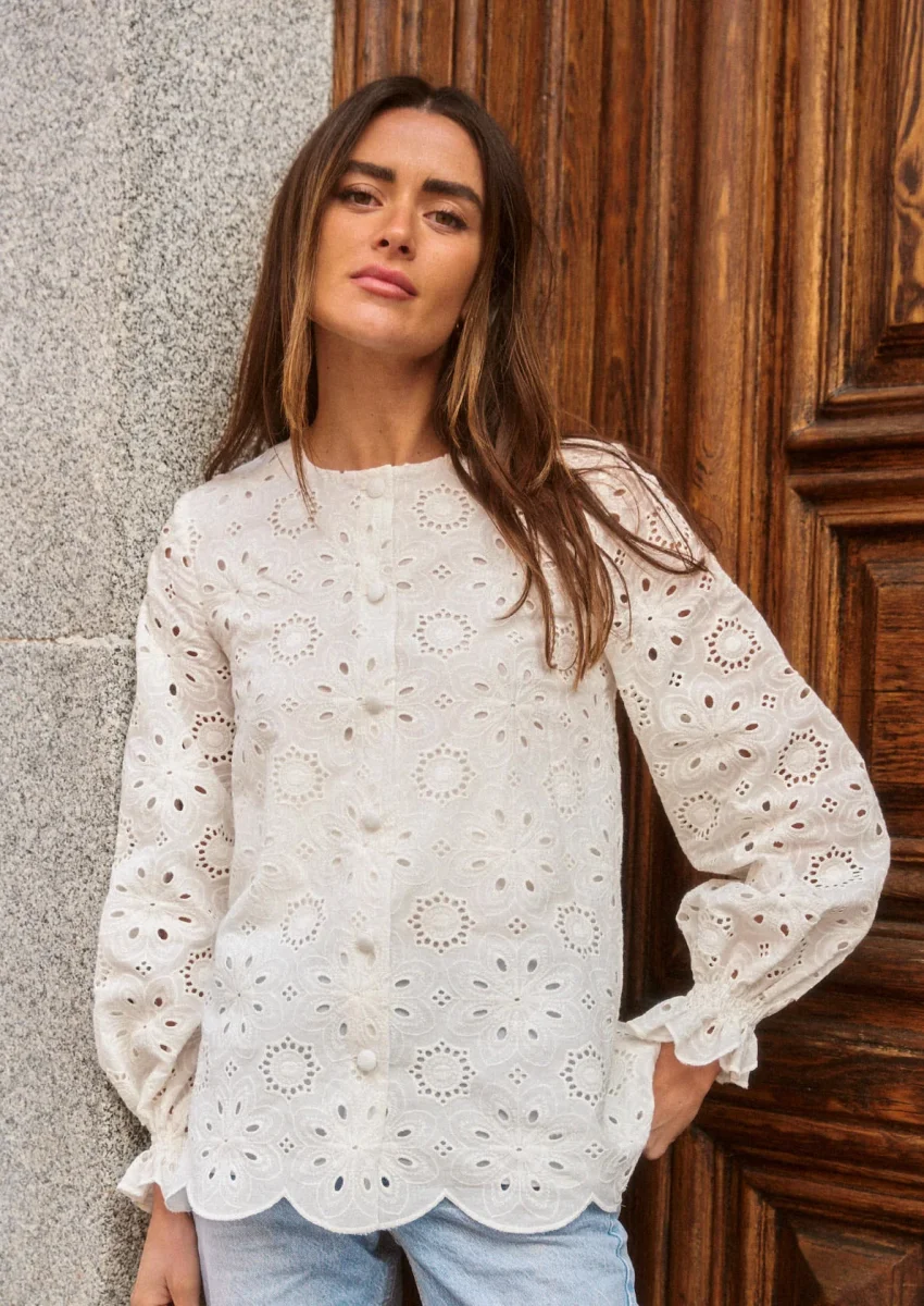 Blusa Wanda blanca - Imagen 4