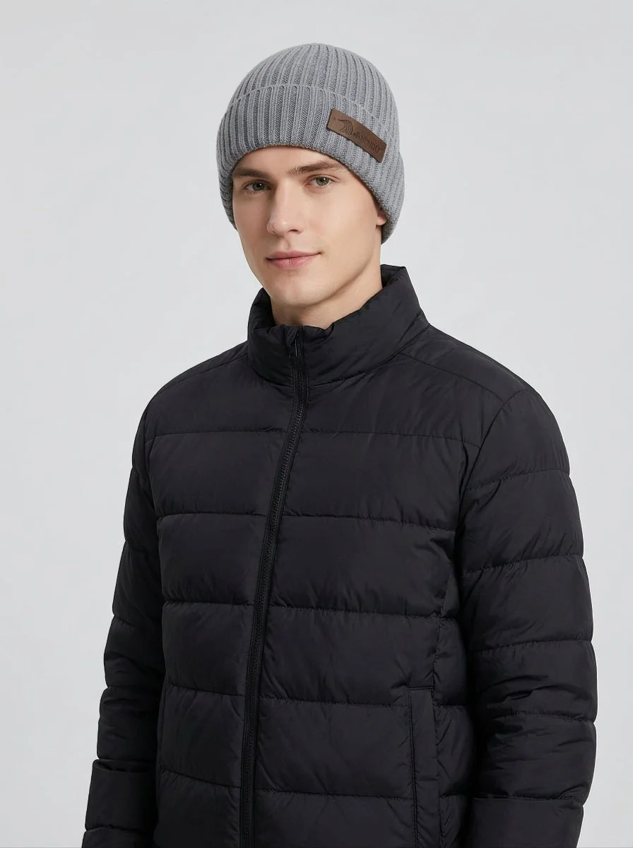 Men Rib Knit Beanie Hat - Imagen 7