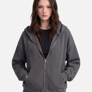 Waffle Zip-Up Hoodie