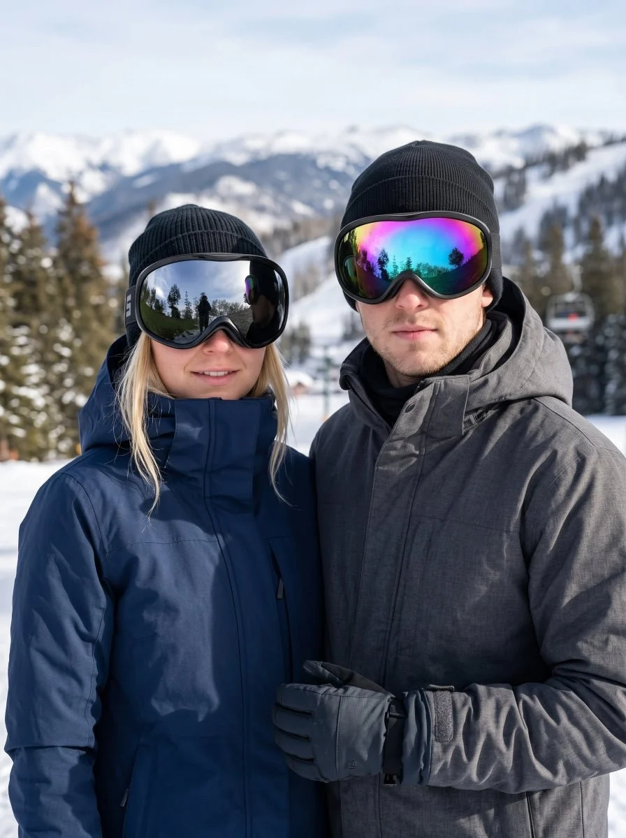Double Layer Windproof Snow Anti‑Fog Ski Goggles