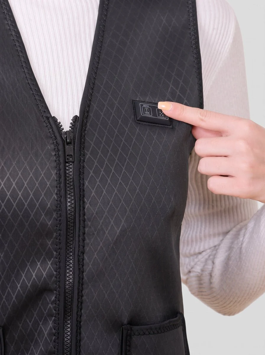 Women's Black Dual-control Heated Gilet - Imagen 9
