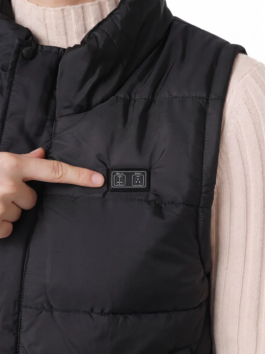 Women's Stand Collar Heated Gilet - Imagen 7