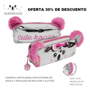 ESJD05PLS25Z CARTUCHERA DE MATERIAL METALIZADO DETALL