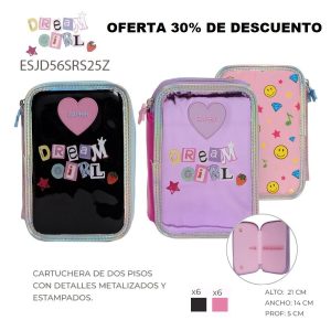 ESJD56SRS25Z CARTUCHERA METALIZADA Y BRILLOS 6RS 6CE