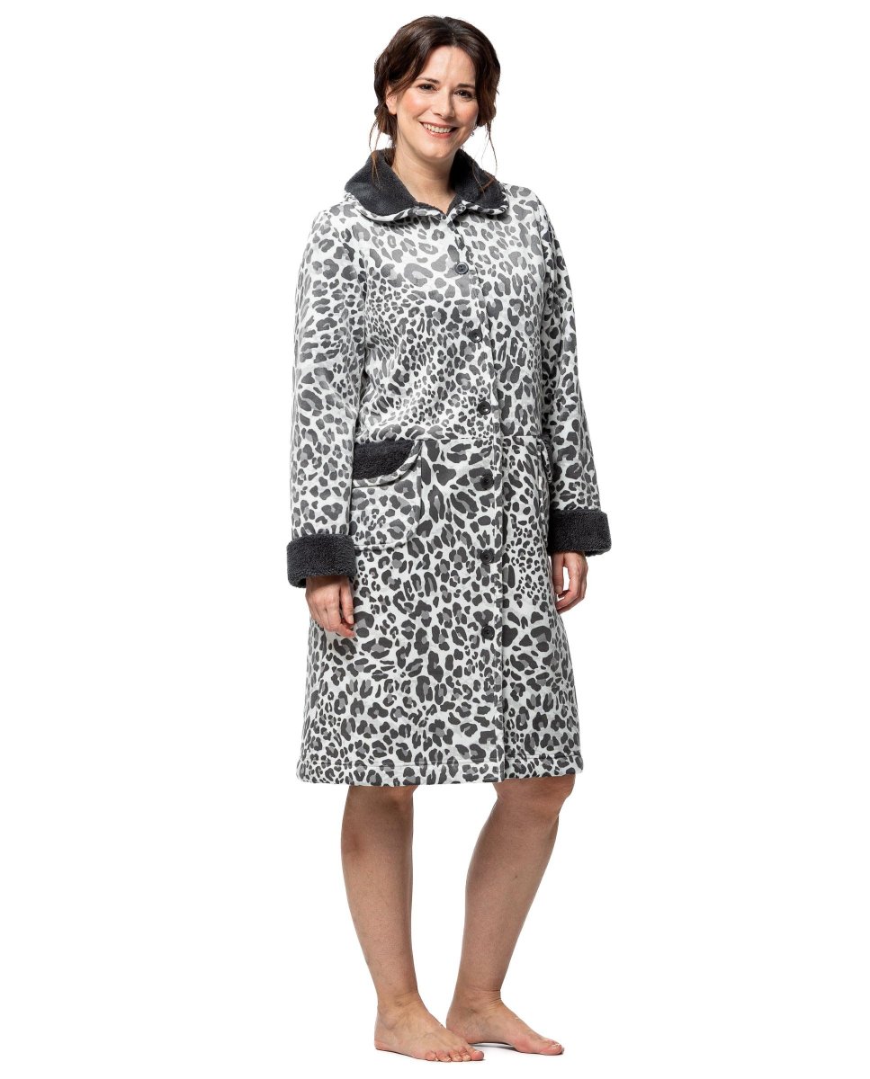 Bata de Mujer Tejido Borreguito Animal Print de Egatex. 252522 - Imagen 2