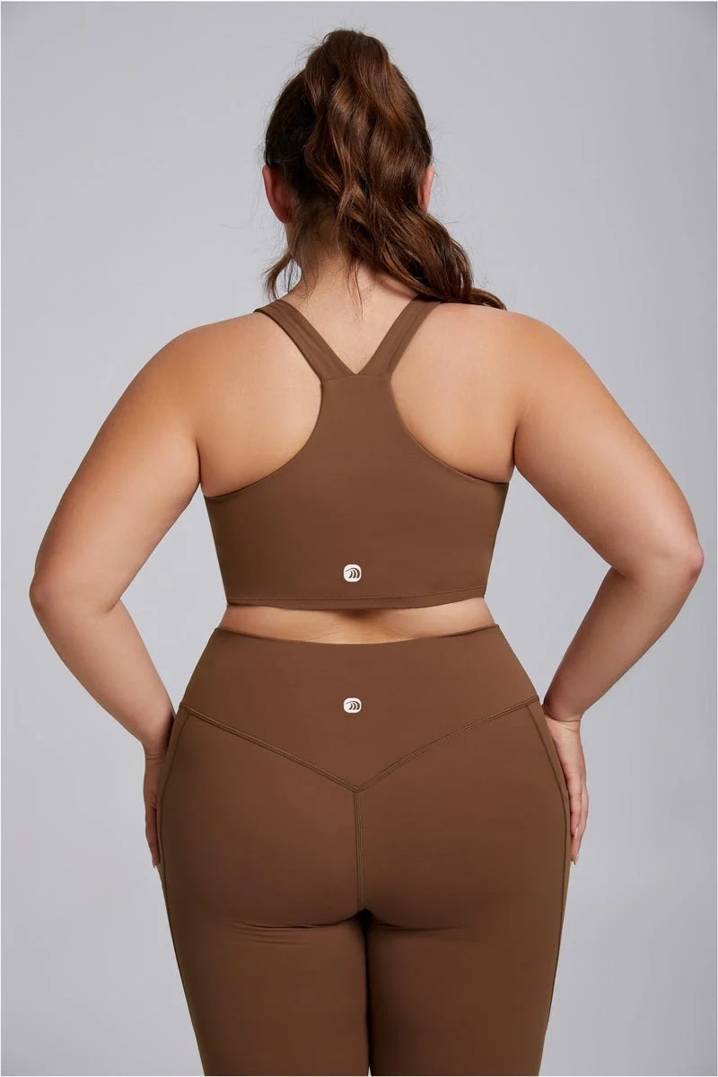 Plus Size High Impact V-Neck Sports Bra - Imagen 8