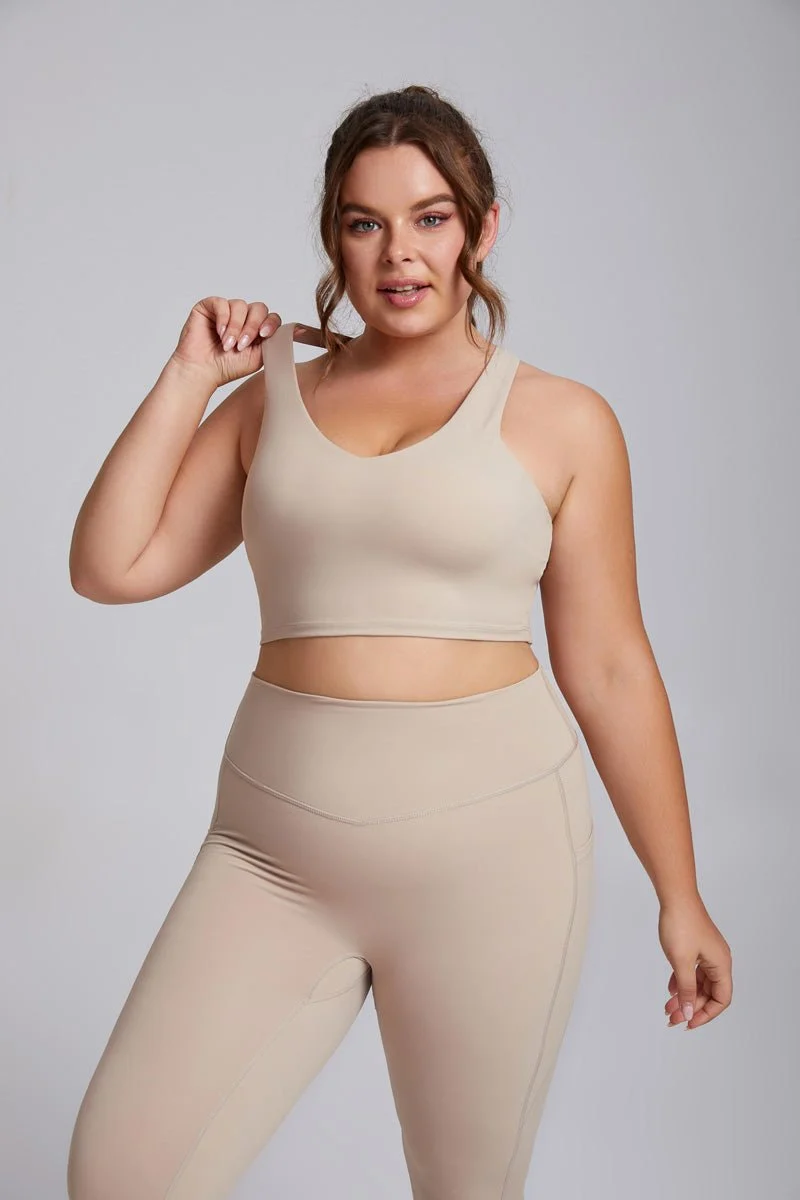 Plus Size High Impact V-Neck Sports Bra - Imagen 2